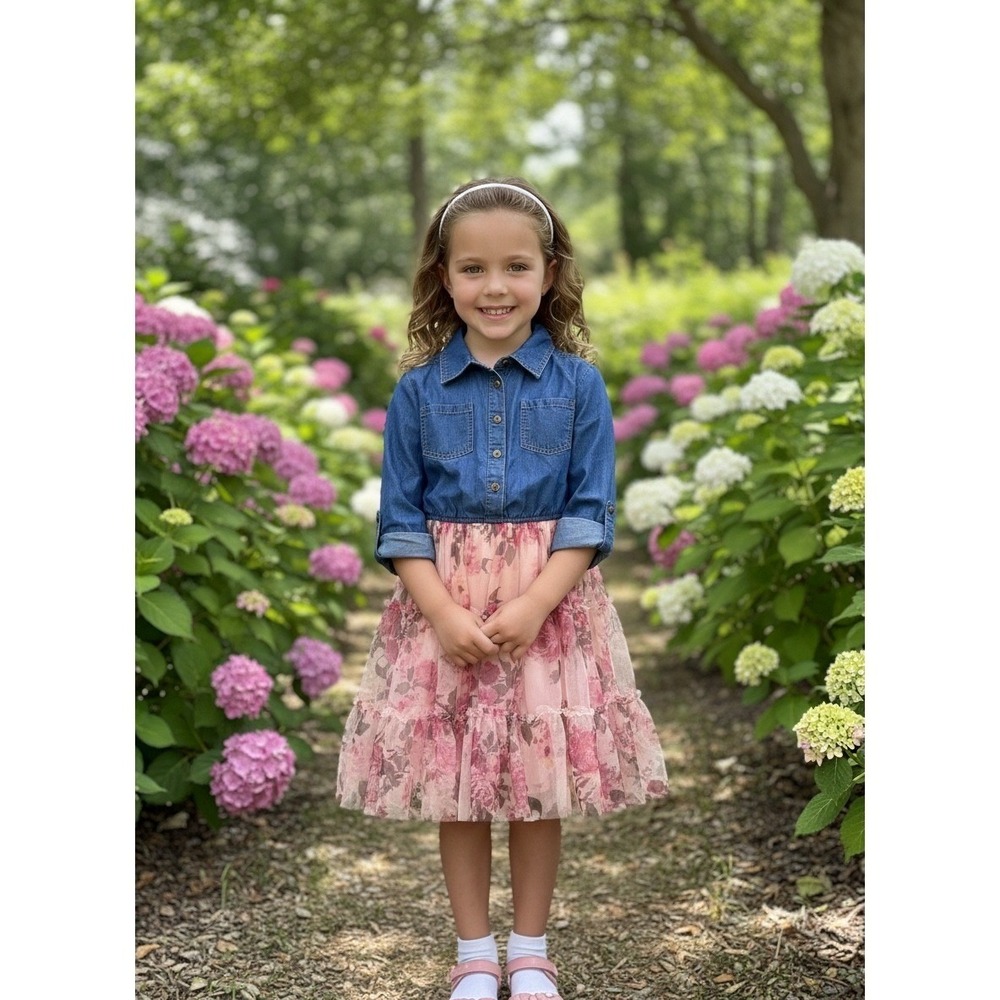 Pink & Violet Girls Dress For Any Casual Party Activity size 8